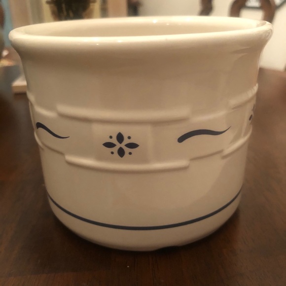 Longaberger Pottery Woven Tradition Blue Pint - Picture 2 of 3